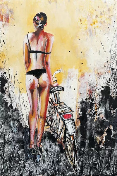 Aly By Bike by Donatella Marraoni canvas print