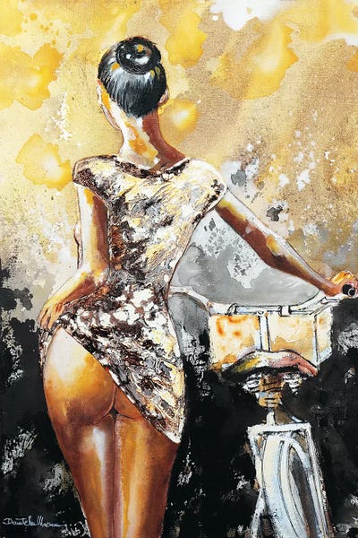 Black & White & Gold: Another Woman..Another Bike II by Donatella Marraoni