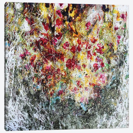 Poppies Yellow Canvas Print #DOM95} by Donatella Marraoni Canvas Wall Art