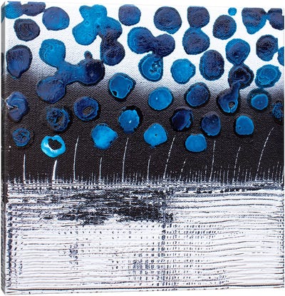 Flowers II Canvas Art Print - Pantone 2020 Classic Blue