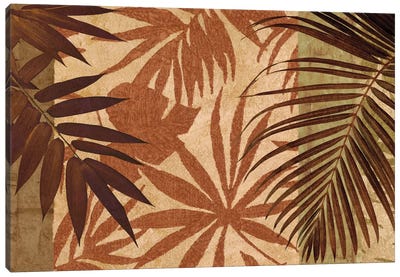 Palm Treasure Canvas Art Print - Green Leaves 