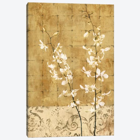 Blossoms In Gold I Canvas Print #DON25} by Chris Donovan Canvas Wall Art