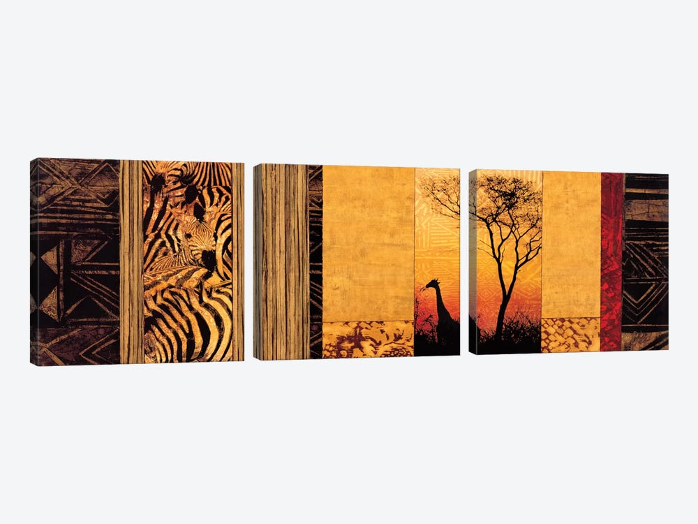 African Plains by Chris Donovan 3-piece Canvas Art