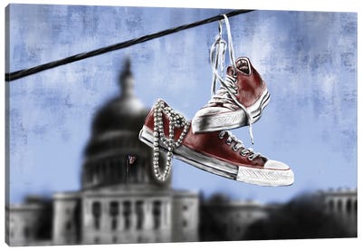 Red Chucks And Pearls Canvas Art Print - Androo's Art