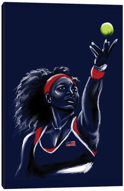 Serve Serena Williams Canvas Art Print - Androo's Art