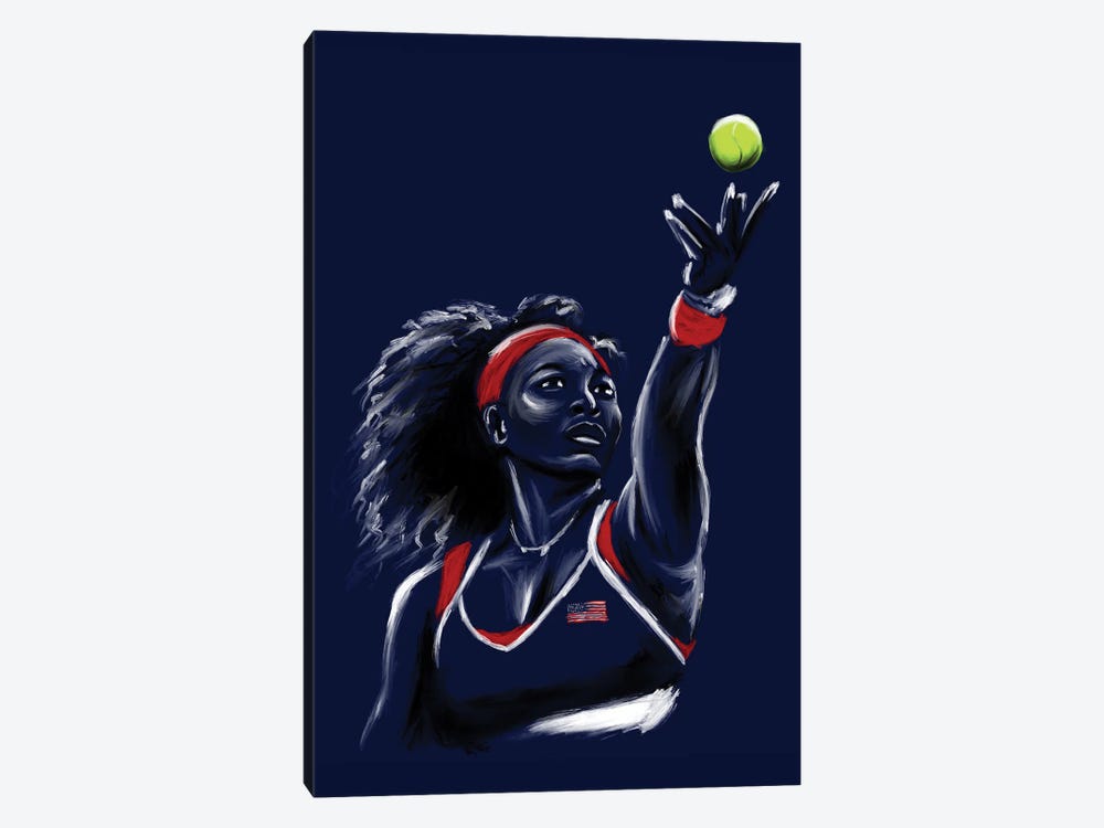 Serve Serena Williams by Androo's Art 1-piece Canvas Print