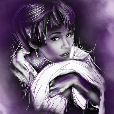 Whitney Houston Canvas Wall Art By Anna Mckay | ICanvas