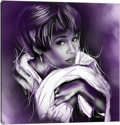 Whitney Houston Canvas Art Print - Androo's Art