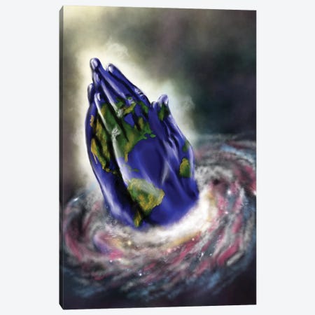 Pray For Us All Canvas Print #DOO2} by Androo's Art Canvas Artwork