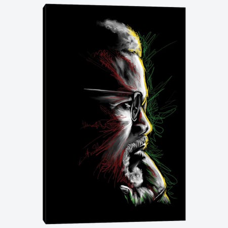Thoughts Of Malcolm X Canvas Print #DOO31} by Androo's Art Canvas Art Print