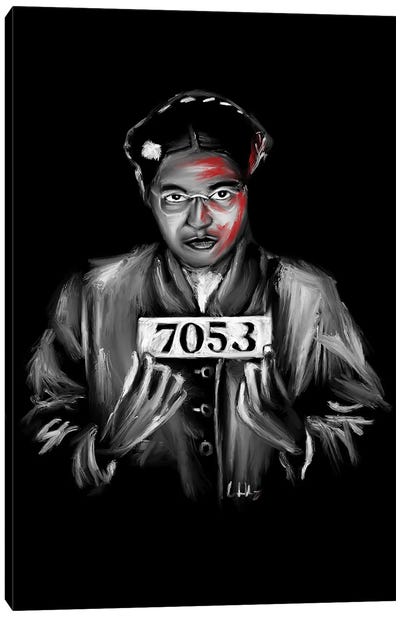 Rosa Parks Mugshot Canvas Art Print - Rosa Parks