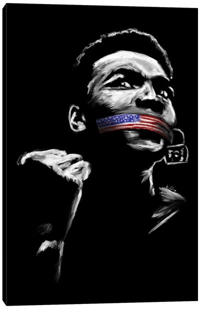 No Silence Canvas Art Print - Muhammad Ali
