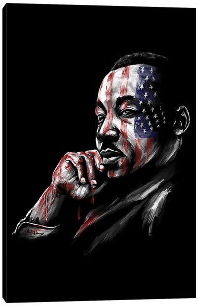 MLK - Still Dreaming Canvas Art Print - Political & Historical Figure Art