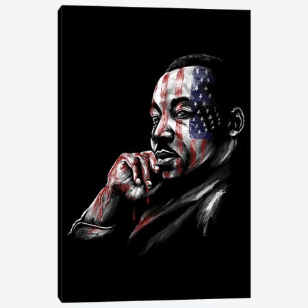 MLK - Still Dreaming Canvas Print #DOO37} by Androo's Art Canvas Artwork