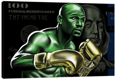 Floyd Mayweather-Money Canvas Art Print - Boxing Art
