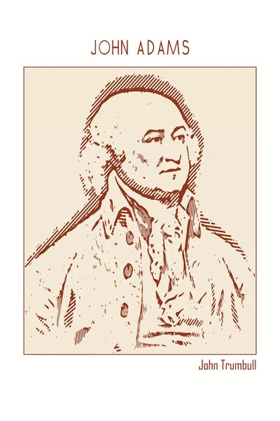 Celebrities - Steelpix Metal Wall Art: John Adams – John Trumbull by Doa Project