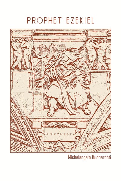Doa Project - Steelpix Metal Wall Art: Prophet Ezekiel – Michelangelo Buonarroti by Doa Project