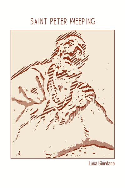 Doa Project - Steelpix Metal Wall Art: Saint Peter Weeping – Luca Giordano by Doa Project