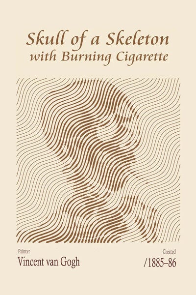 Skull Of A Skeleton With Burning Cigarette - Vincent Van Gogh