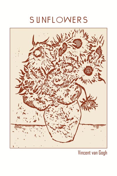 Fine Art Print: Sunflowers – Vincent Van Gogh by Doa Project