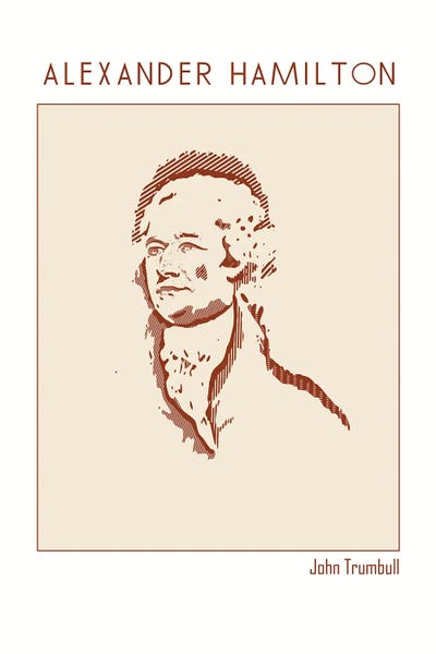 Cream Art - Canvas Prints: Alexander Hamilton – John Trumbull by Doa Project