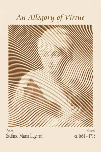 Earls Green - Canvas Prints: An Allegory Of Virtue By Stefano Maria Legnani by Doa Project
