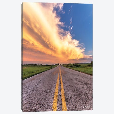 Road And Sky Meeting Canvas Print #DOQ19} by Donnie Quillen Art Print