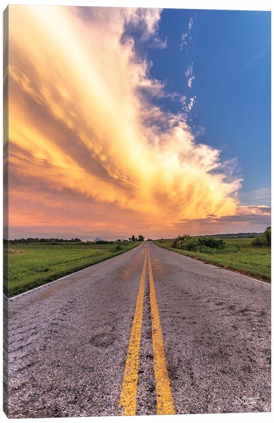 Road And Sky Meeting Canvas Art Print