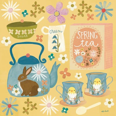 Katie Doucette - Canvas Prints: Spring Tea by Katie Doucette