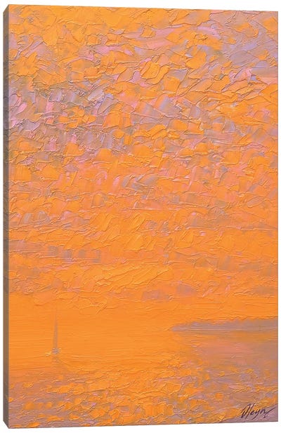 Sea XLVIII Canvas Art Print - Orange Art