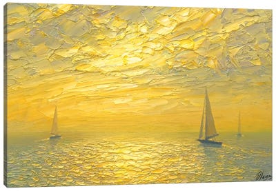 Sea L Canvas Art Print - Yellow Art