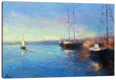 Emerald Sea II Canvas Art Print - Harbor & Port Art