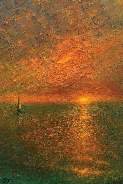 Sailboats: Sunset XIV by Dmitry Oleyn