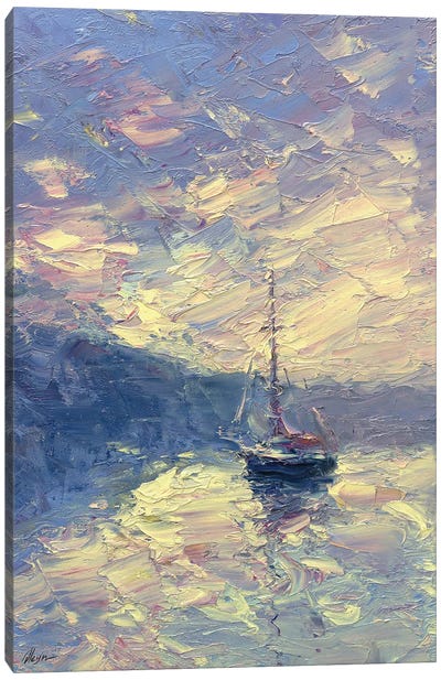 Evening XVII Canvas Art Print - Sailboat Art