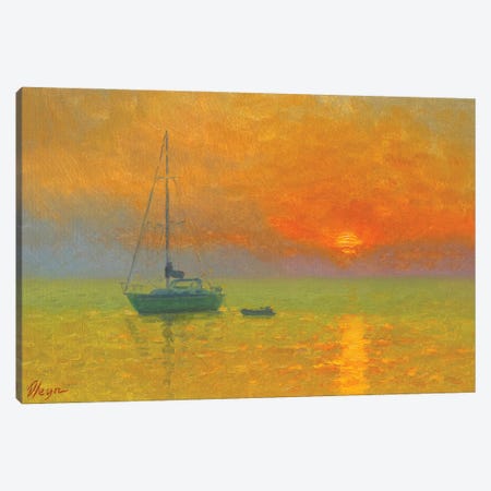 Golden Sunrise Canvas Print #DOY144} by Dmitry Oleyn Art Print