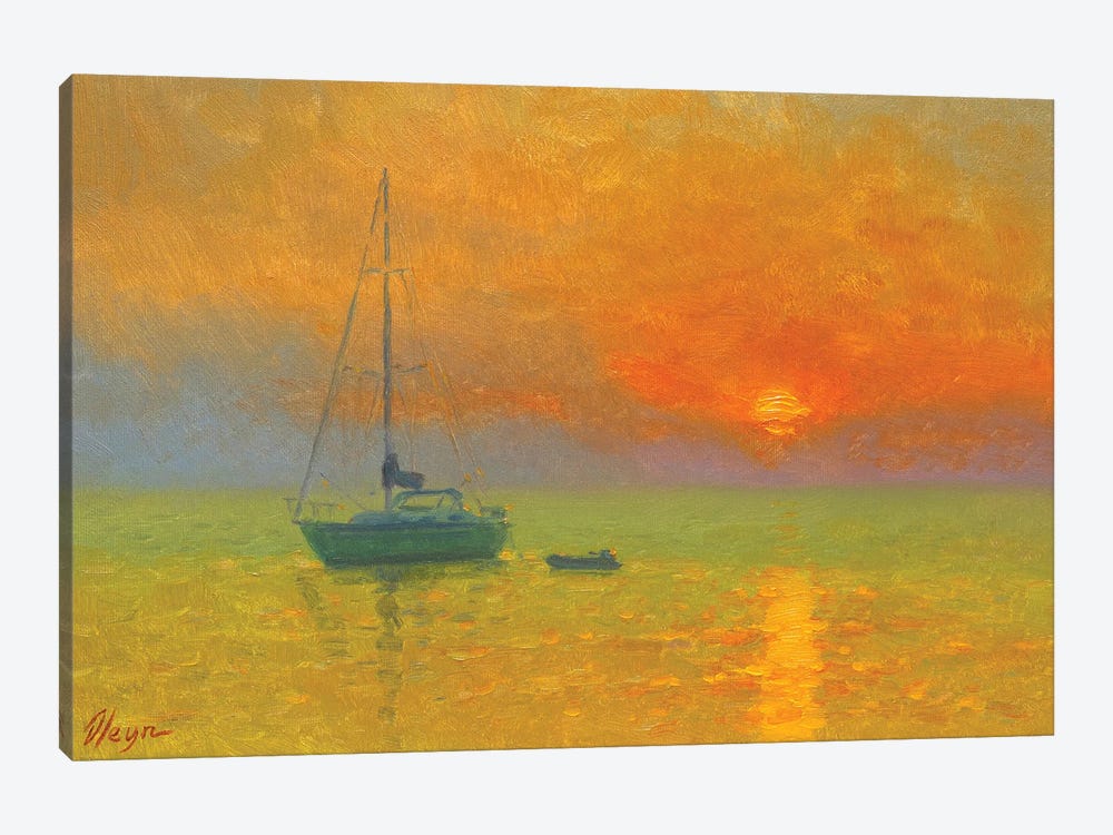 Golden Sunrise by Dmitry Oleyn 1-piece Canvas Art Print