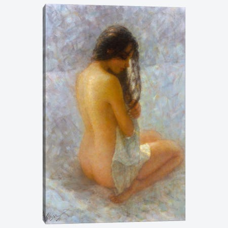 Waiting Girl Canvas Print #DOY159} by Dmitry Oleyn Canvas Print