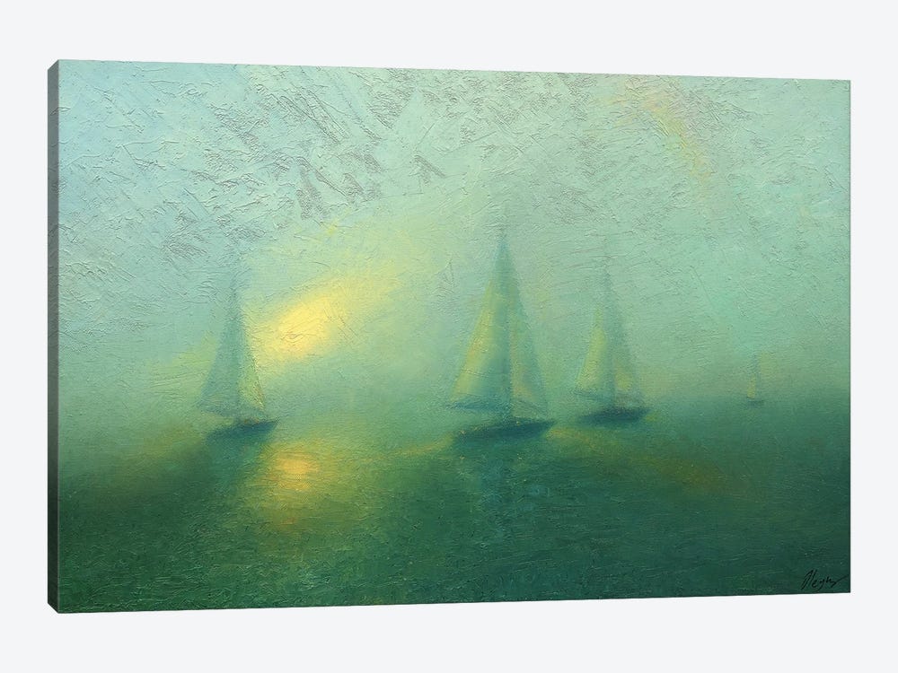 Foggy Regatta by Dmitry Oleyn 1-piece Canvas Art Print