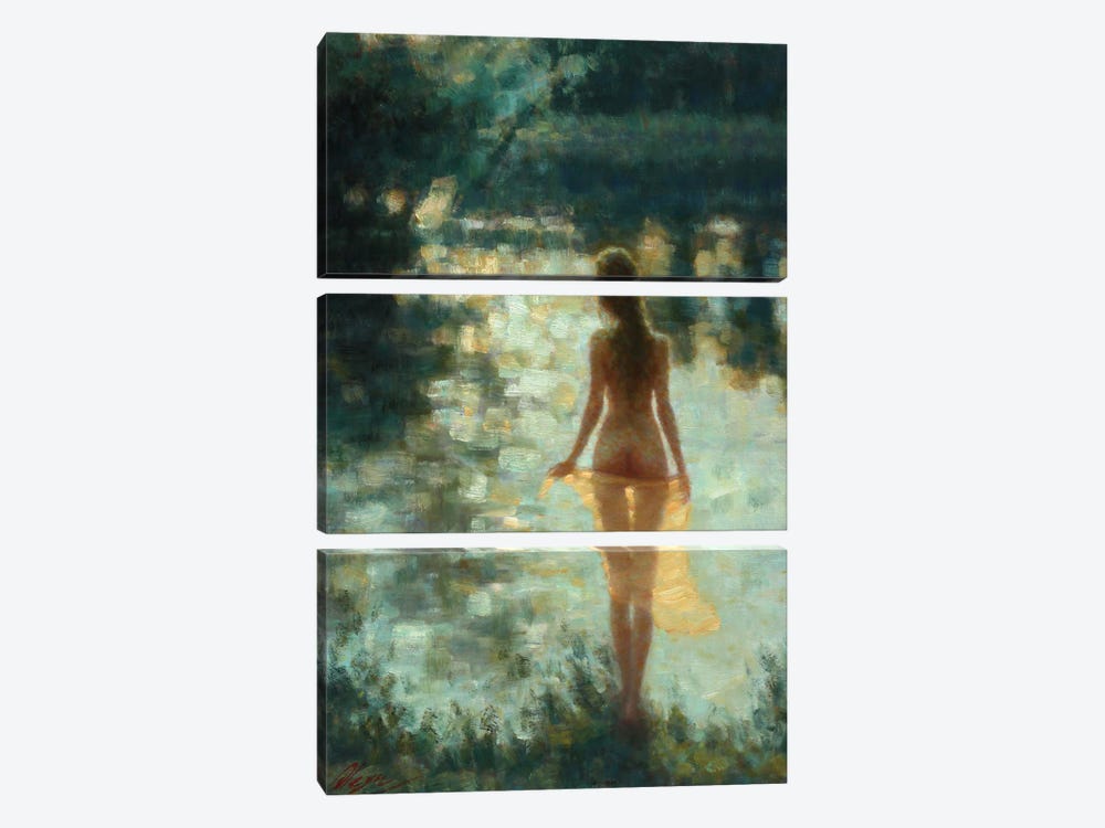 Bather by Dmitry Oleyn 3-piece Canvas Art Print