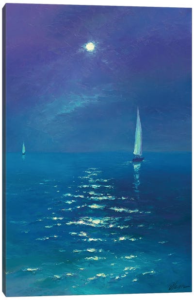 Moonlight Night Canvas Art Print - Dmitry Oleyn