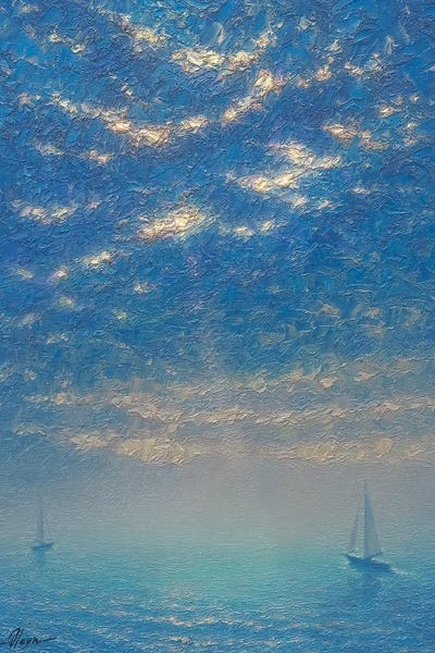 Evening Sea III by Dmitry Oleyn metal wall art