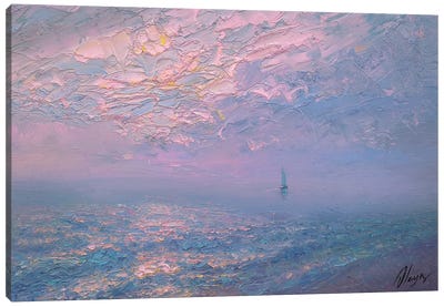 Pink Sea Canvas Art Print - Dmitry Oleyn