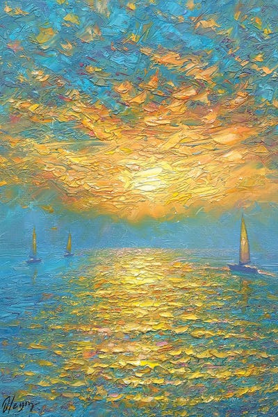 All Blues - Canvas Prints: Light Knowing No Shadow by Dmitry Oleyn