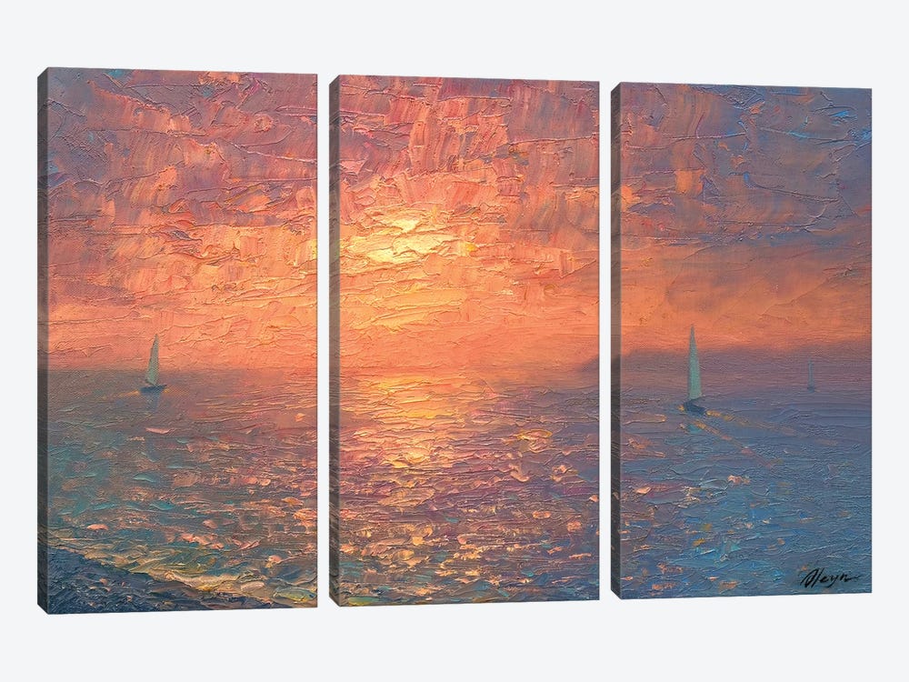 Sea IX by Dmitry Oleyn 3-piece Canvas Artwork