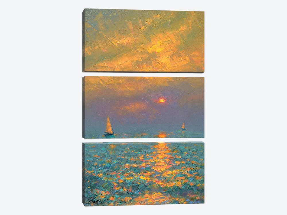 Sea XVI by Dmitry Oleyn 3-piece Canvas Print