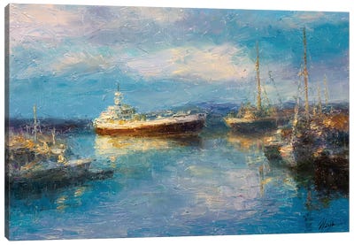 Evening V Canvas Art Print - Harbor & Port Art