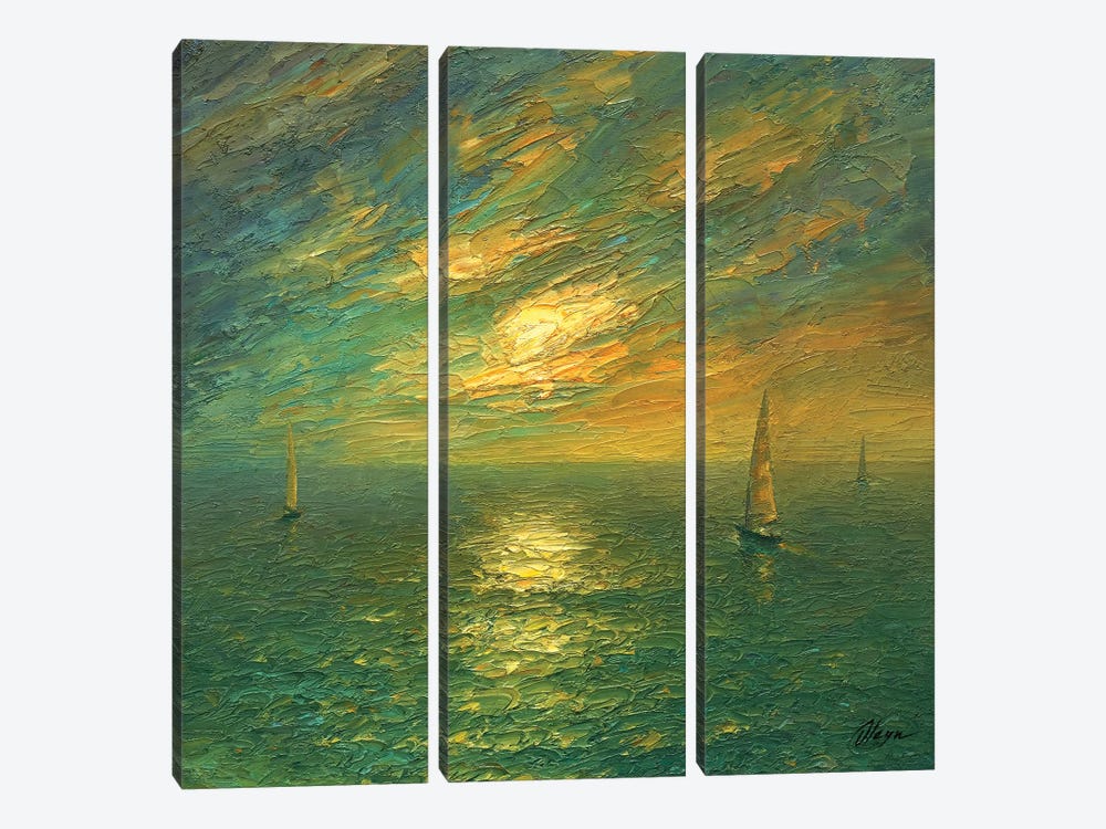 Sea XXIV by Dmitry Oleyn 3-piece Canvas Print