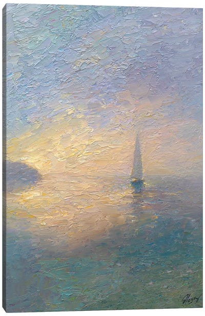 Evening VIII Canvas Art Print - Lake & Ocean Sunrise & Sunset Art