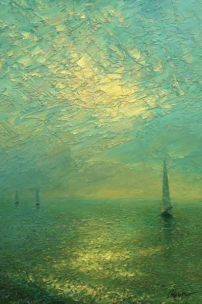 Ocean Sunrises & Sunsets: Evening Sea II by Dmitry Oleyn