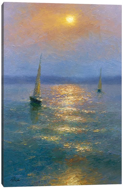 Sunset XI Canvas Art Print - Lake & Ocean Sunrise & Sunset Art